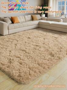 Thảm phòng khách/phòng ngủ dày và mềm, thảm lông dài màu lạc đà ấm áp, thảm trang trí dễ vệ sinh, phong cách Bắc Âu tối giản hiện đại, mềm mại, thân thiện với da, nhiều kích cỡ cho mùa xuân, hè, thu, đông, trang trí nhà cửa, giáng sinh, ngày lễ tình nhân, lựa chọn quà tặng mùa thu - Lạc đà - Xem 3