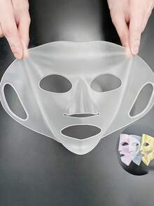 3D Silicone Face Mask Women Skin Care Moisturizing Lifting Firming Anti Wrinkle Reusable Gel Sheet Mask Facial Skin Care Tool - Multicolor - View 5