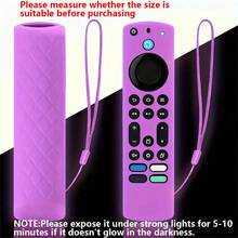 1pc Glow-In-The-Dark Silicone Remote Case For 2023 Fire TV Stick 4K Max 2nd/Fir TV Omni Series/FireTV 4-Series Remote,/Insignia Fire TV 6.2Inch Remote Cover With Lanyard - Multicolor - View 17