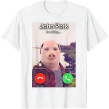 John Pork T-Shirt Is Calling - White - View 1