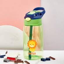 16oz/480ml Personalized Water Bottle For Kids, With Straw And Cap, Birthday/Back To School Supplies, Reusable, Suitable For Children, Boys, Girls And Teens, Great Gift Idea. 12oz/350ml Stainless Steel Water Bottle For Kids, With Silicone Straw, Unicorn, Butterfly, Space, Construction Vehicle Themes, Pink, Green, Blue, Purple, 5 Color Options, Children, Urban Chic, Modern, Colorful, Cute - Style 2 - View 42