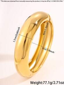 Camhanno 1 件优雅奢华不锈钢手链 - 光滑细腻的表面设计，完美契合日常通勤，为办公室装扮增添一丝优雅；约会之夜，它散发柔和的光芒，让您以精致的魅力脱颖而出；派对聚会，它更能衬托出您迷人的风采。 - 彩色 - 查看 7