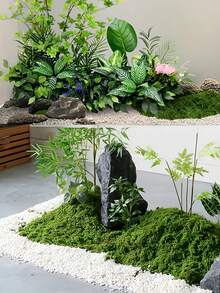 100克/300克人造天然草坪，人造苔藓地毯，适用于景观设计、植物栽培、窗台花卉装饰。 - 彩色 - 查看 3