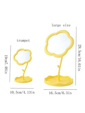 Flower Pattern Makeup Mirror, Cute Tabletop Vanity Mirror For Girls, Portable Makeup Mirror For Dorm, Students,Makeup,Cheap,Room Decor,Vanity,Travel,Bedroom,Makeup Accessories,Mirror,Vanity Mirror,Cheap,Stocking Stuffers,Makeup,Makeup Tools,Cheap Stuff,Gifts,Gifts For Women,Christmas Gifts