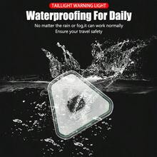 自行车高可见度警示尾灯，C型可充电红白闪光灯，适用于夜间骑行，可夹在头盔上 - 彩色 - 查看 6