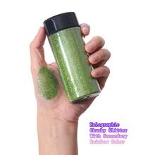 80g/2.85oz Holographic Ultra-Fine Glitter, 1/128" Resin Glitter Sequins, Suitable For Tumblers, Resin Crafts, Slime, Nail Art, Holiday Decorations, Christmas Ornaments - 綠色 - 查看 11