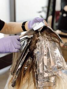 300pcs/Box Silver Hair Foil For Highlighting - Pop-Up Hair Foil For Hair Accent, Highlighting Foil Sheets, Salon Aluminum Foil, Suitable For Hairstylists, Non-Slip Pop-Up Aluminum Foil - Multicolor - View 7