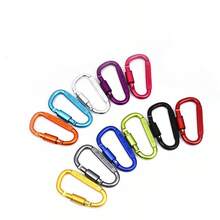 Móc khóa carabiner nhôm chắc chắn, khóa cài ba lô thể thao ngoài trời hình chữ D, khóa dây đeo carabiner cho cắm trại, leo núi và các hoạt động ngoài trời - Nhôm bền 8cm với thiết kế vòng chữ D thanh lịch, thiết bị cắm trại, vật dụng cần thiết khi cắm trại. - Nhiều màu - Xem 2