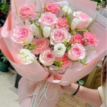 20 piezas de papel de envoltura impermeable para ramos de flores, papel de regalo floral de unicolor - polvo de sakura - Ver 1