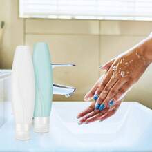 Travel Toiletry Bottles Set 150ml Silicone Refillable Squeeze Bottles Lotion Shampoo - Multi - View 6