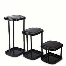 Oversized Collapsible Trash Can With Lid - Heavy Duty Foldable Garbage Bin For Kitchen, Office, Outdoor & Commercial Use - Space Saving, Easy Clean, Portable Rectangular Waste Bin - No Electricity Needed - Black - View 8