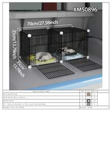 Pet Car Carrier Cage, Convenient Installation In Car Trunk, Removable Cage For Small Dogs & Cats, Prevents Movement In Backseat - Multicolor - View 11