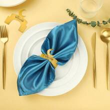 2/4PCS Ramadan Party Napkin Ring, Acrylic Golden Moon Ramadan Party Table Napkin Decorative Wreath, Suitable For Ramadan And Eid Al Fitr Party Table Decoration Supplies - Multicolor - View 8