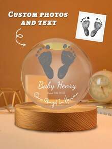 Personalized Crystal Ball Night Light - 12 Styles, 2D Photos LED Base Colorful Light, Wedding Anniversary Couples Gifts, Moon Night Lamp - Multicolor - View 19