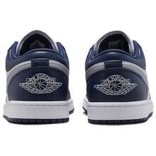 Air Jordan 1 Low 'Midnight Navy' Blue White Wolf-Grey Sneakers Men 553558-141 - 彩色 - 查看 5