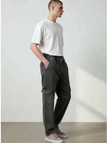 Men's Regular Fit Comfortable Cargo Pants • Ready For Any Occasion - Graphite Cargo - Carga de grafito - Ver 4