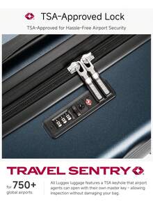 New 20/28 Inch  BLACK Luggage With Spinner Wheels, Polycarbonate Expandable Hard Shell Suitcase - 櫻桃 - 查看 5