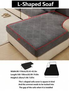1件装弹力沙发套,防滑全覆盖沙发座套,四季皆宜,加厚面料,可机洗,防尘,宠物友好,家居装饰,可调节尺寸,适用于转角沙发、卧室、办公室、客厅,1/2/3/4人座。 - 深灰色 - 查看 14