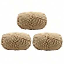 3 cuộn - Sợi bông sữa 4 lớp này mềm mại và thoải mái, thích hợp để đan chăn, áo len, khăn quàng cổ và khăn choàng; đây là món quà hoàn hảo cho mọi dịp và phù hợp với mọi mùa. - Nhiều màu - Xem 5