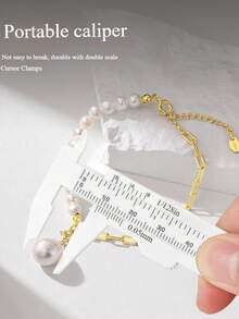 1pc High Precision Plastic Vernier Caliper, Compact & Portable Design, Suitable For Measuring Walnuts, Jewelry And Student Use