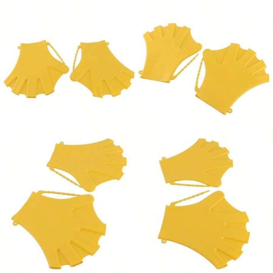 aqxreight de Natacin de Parejas de Entrenamiento de Fitness Webbbed Silicon Swimming Glove Glove de Entrenamiento de Natacin Se Aumenta a Travs de la de Glovesswimming Mittenswater G - Amarillo - Ver 1