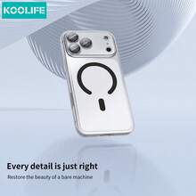 Koolife 1pc Magnetic Phone Case Compatible With Apple 17ProMax With Magnetic Charging, Full Coverage Anti-Drop, Transparent Ultra-Thin With Lens Film For Iphone18pro/18pro Max/17ProMax/Apple 17/Apple 17Pro/Apple 17Air - Black - View 9