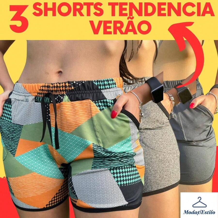 KIT/C 3 Short Summer Fashion Shorts With Pocket, Loose, Super Comfortable - 3 Vì vậy - Xem 1