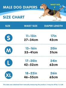 10pcs/Pack Disposable Dog Diapers, Male Dogs Potty Training Pants, Female Dogs Physiological Pants Anti-Leakage - Blue and White - View 3