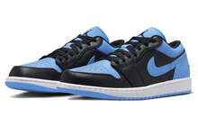Air Jordan 1 Low 'University Blue' Black White Sneakers Men 553558-041 - Multicolor - View 3
