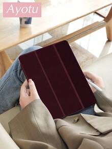 红色印花图案平板电脑保护套，兼容 iPad 10.2 英寸（2021/2020 款）、iPad 第 9/8 代、iPad 第 10 代、Galaxy Tab A8 10.5 英寸（2022 款），带笔槽，支持睡眠/唤醒功能，是送给家人和朋友的最佳圣诞礼物。 - 彩色 - 查看 4