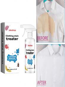 jakehoe 衣物去污喷雾-120ml，有效去除污渍，油渍，汗渍，温和清洁，香味清新，柔软衣物保护，不会损伤衣物纤维，强力去污，清洁工具，新旧款随机发送