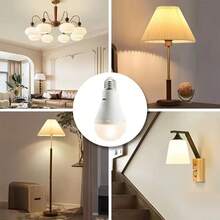 2 bóng đèn LED điều khiển từ xa thông minh, pin dung lượng lớn, sử dụng lâu dài, có điều khiển từ xa, bóng đèn LED sạc được, có thể tháo rời, đèn chiếu sáng xung quanh, đèn bàn, đèn tường, đèn cầu, đèn khẩn cấp, 3 màu ánh sáng, bóng đèn LED sạc USB kèm móc treo - Độ sáng cao, di động, thích hợp cho phòng ngủ, phòng khách, có thể sử dụng với điều khiển từ xa, áp dụng cho nhiều loại đèn, ngoài trời, cắm trại, nhiều màu sắc và ánh sáng trắng có thể điều chỉnh - Nhiều - Xem 7