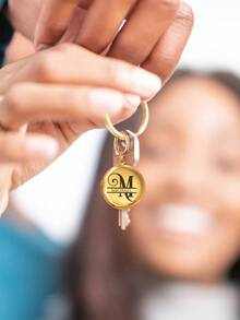 Customized Metal Mirror Keychain, Can Customize Photo And Text, Valentine's Day Gift For Boyfriend - Customized Photo Keychain - Engraved Pendant Keychain, Unique Name Design - Men's Keychain - Our First Valentine's Day, Valentine's Day Gift, Couple Gift, Unforgettable Commemorative Gift For Special Occasions - Multicolor - View 7
