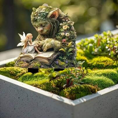 Enchanting Fairy And Old Elf Garden - Waterproof Acrylic Material, Suitable For Halloween Outdoor Decoration