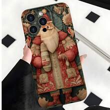 2026 nueva funda de teléfono esmerilada, funda de teléfono diseño de Navidad de Santa Claus para  17 15 Pro Max  17 14 Plus  17 13 Mini  17 12  Galaxy S23 Ultra S22 S21 S20 protector de teléfono funda de pareja regalo para novio novia regalo de vacaciones - Azul Klein - Ver 4