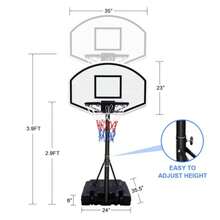 Portable Poolside Basketball Hoop System Basketball Hoop Pool Height Adjustable 3.1ft - 4.7ft With 36 Inch Backboard Indoor Outdoor Use - Black White + Iron + Adjustable Weight + Balls Sports - View 3