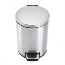 Better Homes Gardens Bathroom Trash Can, 1.3 Gallon Small Stainless Steel Step Garbage Bucket Bin With Soft Close Lid, Silver - Bạc - Xem 1