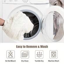 1pc Multifunctional Slouchy Beanbag Sofa Cover (Excluding Filling, Only Cover) Slouchy Sofa Foam Bed Beanbag Bedroom Plush Beanbag Living Room Sofa Slipcover - Grey - View 5