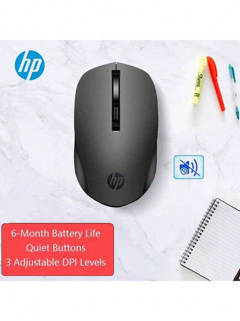HP S1000 PLUS 無線滑鼠 2.4G抗干擾連接 1600DPI靈敏度可調 10公尺覆蓋 四鍵快速操作 長續航設計 辦公室學習通用滑鼠 優雅鋼琴黑 - 優雅鋼琴黑 - 查看 1