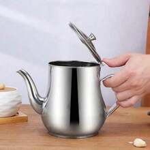 重型不锈钢茶壶/咖啡壶，内置过滤器 - 商用及家用，防锈结构，清晰刻度 - 适用于家庭、餐厅、酒店、办公室 - 耐用厨房茶壶，适用于散装茶叶、咖啡、汤 - 易于清洁设计，餐厅设备，优雅厨具，坚固耐用，多功能炊具，专业厨师之选 - 彩色 - 查看 4