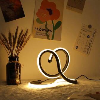 Unique Shaped Desk Lamp, USB Powered 3-Color 10-Level Dimmable, Suitable For Bedroom, Living Room, Hotel And Home Decor