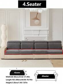 1件装弹力沙发套,防滑全覆盖沙发座套,四季皆宜,加厚面料,可机洗,防尘,宠物友好,家居装饰,可调节尺寸,适用于转角沙发、卧室、办公室、客厅,1/2/3/4人座。 - 深灰色 - 查看 18