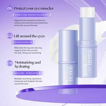 Bastão de Retinol para os Olhos - Creme Anti-Envelhecimento para Olhos contra Rugas, Olheiras e Inchaço, Bálsamo Hidratante Portátil no Estilo de Batom com Ácido Hialurônico e Esqualano, Testado por Pessoas Reais, Líquido: 7g - Multicolorido - Visão 3