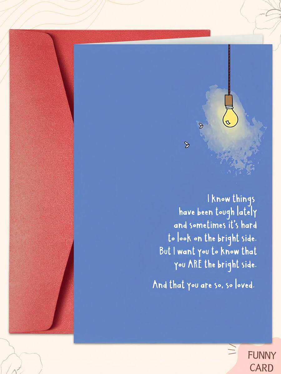 1 tấm thiệp khích lệ đầy cảm hứng (kèm phong bì) - Câu trích dẫn "Bạn là mặt tươi sáng", thông điệp khích lệ "Đừng bỏ cuộc" và "Hãy tiến lên", giấy chất lượng cao, lý tưởng tặng bạn bè/gia đình/bạn thân/đối tác/con trai/con gái, đồ dùng chăm sóc sức khỏe & gia đình/văn phòng phẩm/bao bì quà tặng - Nhiều màu - Xem 1