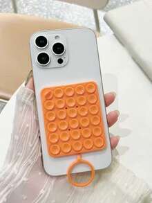 1个全新30吸盘圆形硅胶吸盘，简约吸盘贴纸，防滑手机壳便携可移动手机支架，时尚小众设计，兼容、安卓手机，生日礼物，送给家人、朋友的礼物，浴室手机支架，手机配件粘性支架 - 彩色 - 查看 2