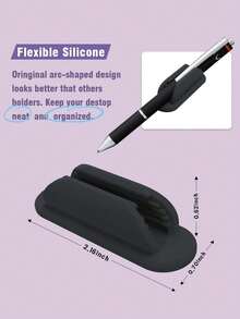 3pcs Upgraded Pen Holder, Sticky Pen Clip, Teacher Supplies Desk Organizer, Car Pen Holder - Multicolor - View 8