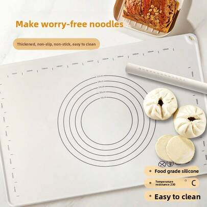 Silicone Kneading Mat For Home Baking, Anti-Bacterial Dough Rolling Mat, Pastry Board