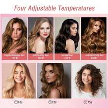 XBJ 32mm Automatic Curling Iron & One-Touch Rotating Curling Wand | Ceramic Barrel With 4 Temp Settings & Fast Heat | Create Salon Waves & Y2K Looks On All Hair Types | 360° Swivel Cord For Travel, Party & Daily Styling | Perfect Christmas Gift For Girlfriend & Wife (Plancha De Pelo For Women) - Xem 7