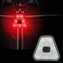 自行车高可见度警示尾灯，C型可充电红白闪光灯，适用于夜间骑行，可夹在头盔上 - 彩色 - 查看 4