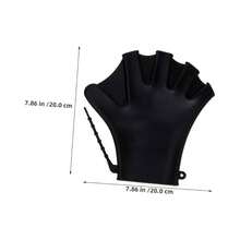 2 Pares De Aletas De para Natacin Guantes para Entrenamiento De Natacin Paletas para Dedos Equipo De Buceo para Adultos Equipo - Negro - Ver 9